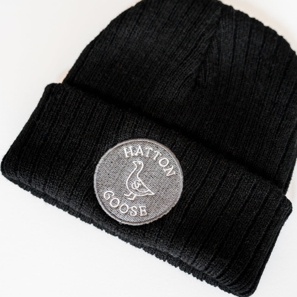Kids Black Beanie Hat
