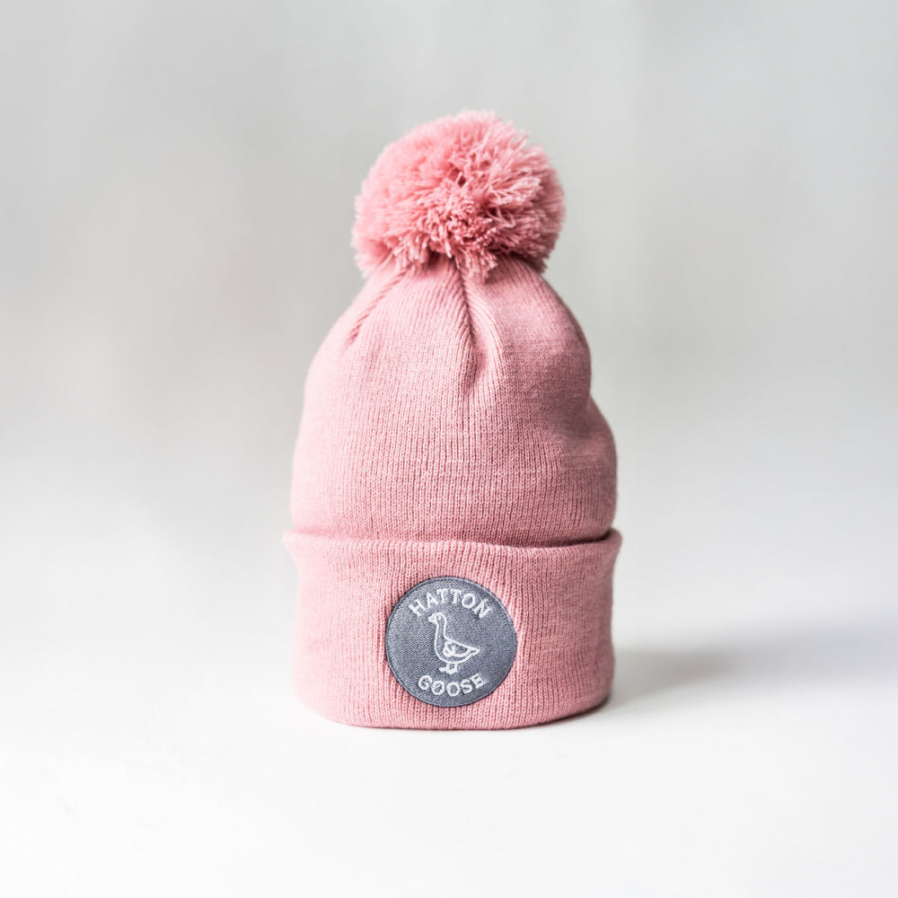 Kids Pink Bobble Hat