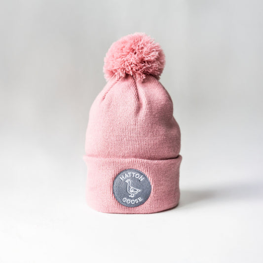 Kids Pink Bobble Hat